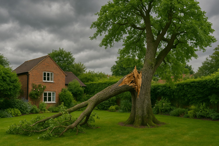 damaged tree for summer storms